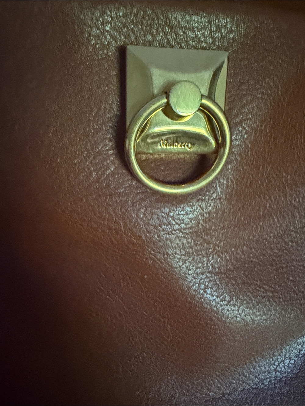 Mulberry Brown Leather Shoulder Bag with Braided Handle (Iris) - Picture 8 of 9